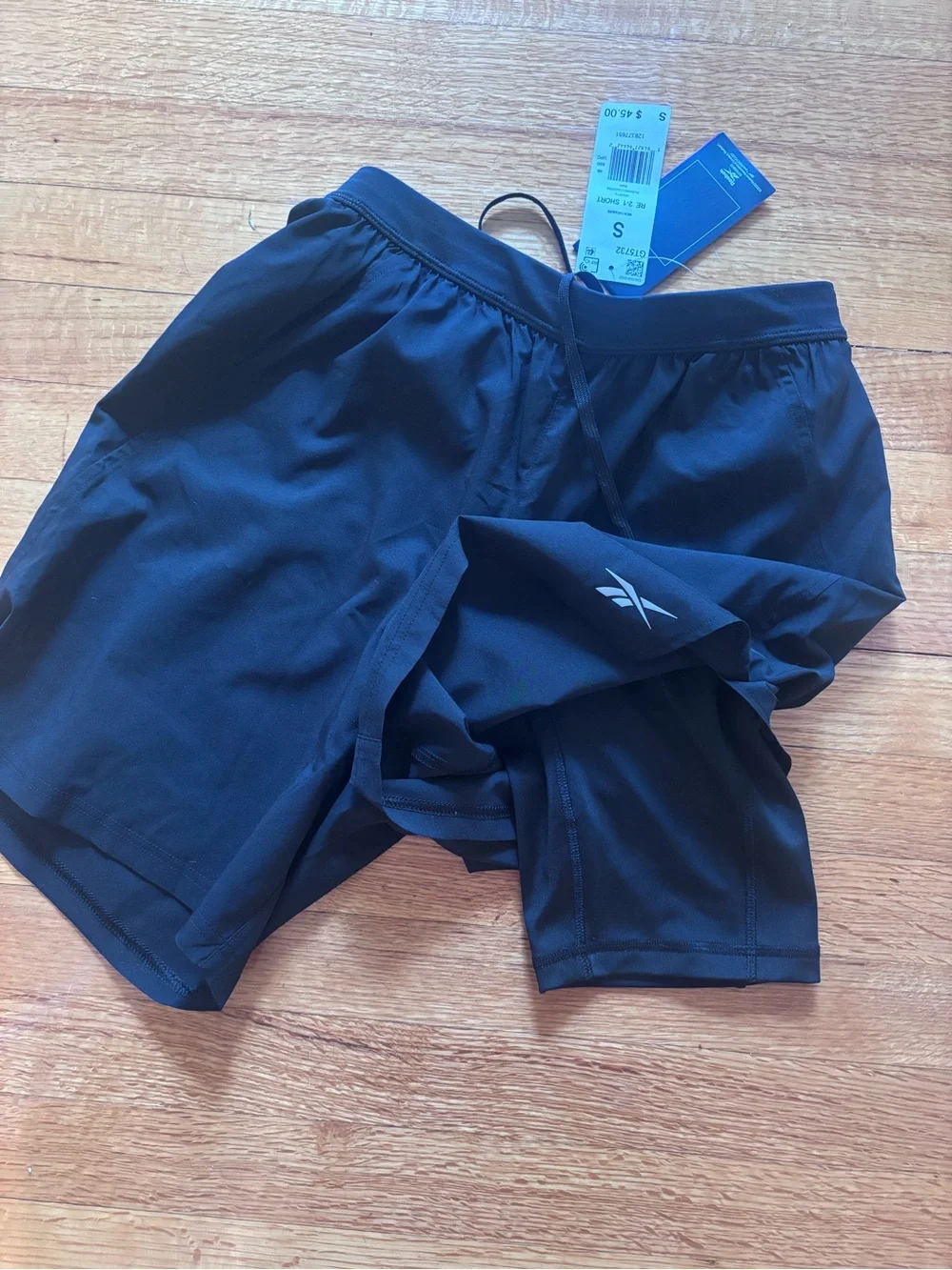 Reebok Men's Black 2-1 Workout Training Shorts ⭐️NWT⭐️